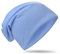 Miobo Slouch Beanie Mütze, Long, Unifarbe, Herren Damen, Babyblau
