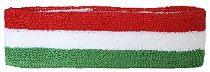 Flaggenfritze Stirnband Motiv Fahne/Flagge Ungarn + gratis Aufkleber