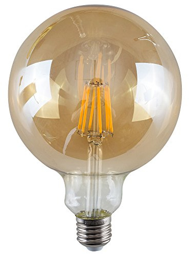 MiniSun | Retro Style 6W LED Filament ES E27 Amber Tinted Light Bulbs | LED Bulbs, Home Décor & Improvement Essential | Set of 2 | 2700K Warm White