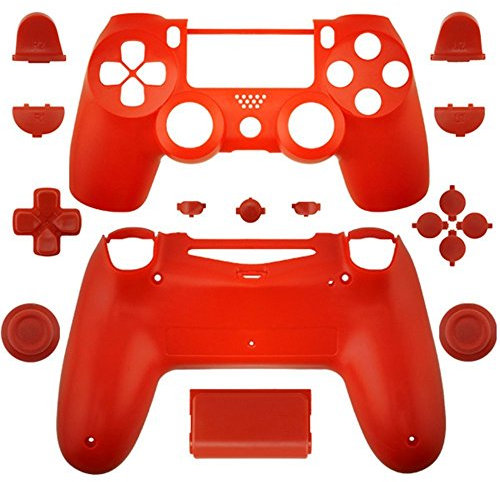 Carcasa completa con botones para mando inalámbrico PS4 (rojo)