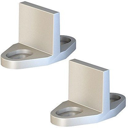 Guide au sol en aluminium Argenté pour porte de Grange coulissante matériel Lot de 2