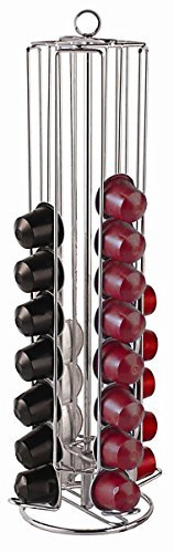 maxxo 360° Kapselständer kompatibel für Nespresso Kapseln Kaffeepad Halterung für 40 Stück Kaffeekapselhalter Kaffee Pod Tower Rack Kapselhalter