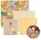 SuperBee Wax Wraps Set 3 Beeswax Wraps in den Größen S,M & L Tropical Paradise Wiederverwendbar, Umweltfreundlich und Ethisch hergestellt.
