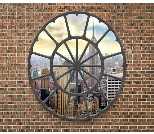 decomonkey - Papier Peint Panoramique New York 300x210 cm - Décoration murale moderne – Tapisserie décorative pour chambre salon - Vue de new york depuis la fenêtre