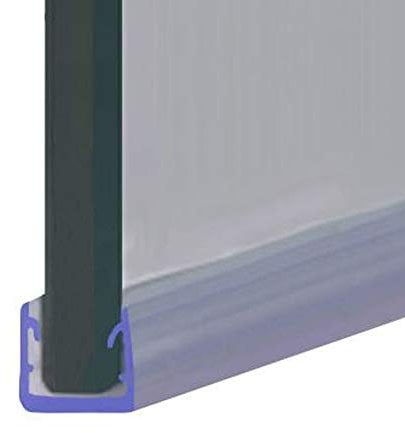 Shower Seal for Screens, Doors or Panels | Fits 4, 5 or 6mm Glass | U Shaped Seal to Cap The Edge of The Glass | 80cm, 90cm, 140cm or 2m Long | SEAL024 (80cm)