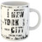 Awowee Taza de café con emblema de la ciudad de Nueva York y la calle de Nueva York, 325 ml, taza de té de cerámica, el mejor regalo o recuerdo para familiares, amigos, compañeros de trabajo