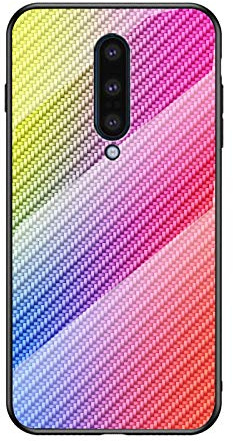 Baifu Hülle für OnePlus 8 Telefonhülle aus Kohlefaserglas Schlanke und Dünne Stoßfest Hülle Rückseite mit TPU-Kanten Handyhülle für OnePlus 8 (Bunte)