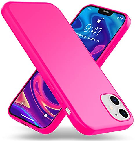NALIA Neon Handyhülle kompatibel mit iPhone 12 / iPhone 12 Pro Hülle, Ultra-Slim Silikon Soft Case Phone Cover Stoßfest Dünn, Weiche Gummi Schutzhülle Handy-Tasche Backcover Bumper, Farbe:Pink
