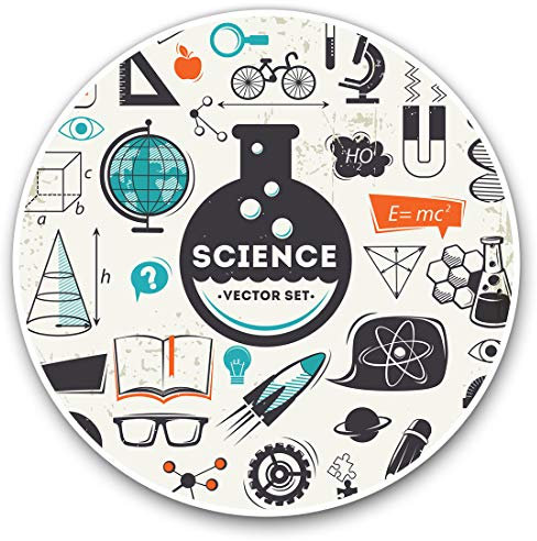 Vinyl Stickers (Set of 2) 10cm - Science Biology Chemistry Physics Student Decals for Laptops,Tablets,Luggage,Scrap Booking,Fridges, 24161