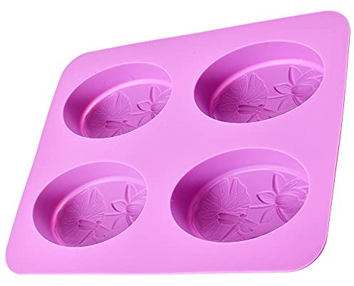 ionEgg Moules à savon en silicone en forme de fleur, moule à savon fait maison, pudding, gelée, cheesecake et brownie, antiadhésifs et sans BPA
