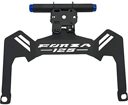 LongGreat Aluminium Fahrzeughalterungen Motorrad GPS Handyhalter Halterung Halter Fit Für Honda Forza 125 300 2017-2020 (Blau,Forza 125)