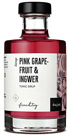 WAJOS Pink Grapefruit & Ingwer Tonic Sirup 200ml | Sirup zum Mixen von Tonic Water, alkoholfreien Cocktails & klassischem Gin Tonic | Für Gin Fans