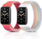 SeNool Correa Compatible con Xiaomi Smart Band 7 Pro, [2 Pack] [Nylon Muñequeras de Repuesto] [Agradable para Piel/Transpirable], Banda para Xiaomi Mi Band 7 Pro - Color + Rojo