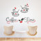 Gigio Store Adesivi Murali Cucina Coffee Time kit adesivi da Parete con tazzine da caffè decorazioni Adesive per la casa Bar Caffetterie ristoranti