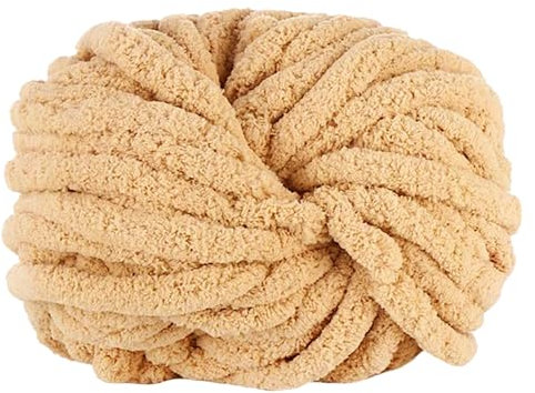 Maxee Dicke Wolle Garn 250g, Sperrige Armstricken Wolle, Soft Arm Knitting, XXL Grobstrick Weiches Wollgarn, zum Häkeln für Decke, Perfekt zum Weben von Haustier Nest, Decken, Zierkissen-13 Kamelfarbe