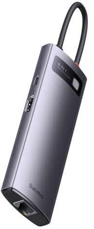 Baseus Hub 6in1 StarJoy Serie, USB-C auf 3X USB 3.0 + HDMI + USB-C PD + RJ45