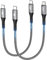 Silkland Cable USB C a USB C Corto [25CM+25CM], 3A 20V 60W, PD 3.0&QC 4.0+, Cable Tipo C Carga Rápida para iPhone 15 Serie, Samsung S24 Ultra/S23/S22/S21, iPad Pro/Air 5/Mini 6, MacBook Air/Pro, Pixel