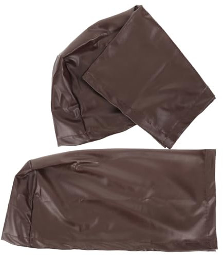 EXCEART Sofabezüge Sofa-Armlehnenbezüge 2 Stück Leder Couch-Armschoner Dunkelbraun Sessel-Schonbezüge Rutschfester Möbelschutz Für Hunde Katzen Haustiere Couchbezüge Für Sofas