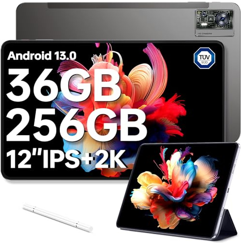 OUKITEL OT5 Tablet 12 Pollici - 36(12+24)+256GB Gaming Tablets, 11000mAh Batteria Tablet PC, Tablet 2K IPS HD, MTK Helio G99 Octa-core Android 13, 16MP+5MP, TÜV e Dual SIM/5G WiFi+4G LTE/OTG/GPS, Nero