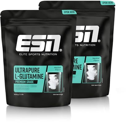 ESN Ultrapure L-Glutamine, 2 x 500 g Pulver, Aminosäure - made in Germany