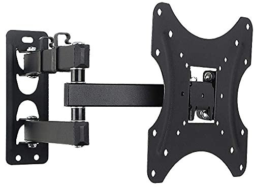 TV, Stainless Steel Monitor s for Most 15-32 Inches TVs,TV Wall Bracket with Shelves up to 18KG Tilting Height Adjustable, Max 200x200mm