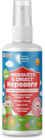 Natural Mosquito Repellent Spray for Kids | DEET-Free Insect Repellent for Children, Bite and Sting Relief, Plant-Powered Insect Repellent Spray, Holiday Essentials for Family Travel