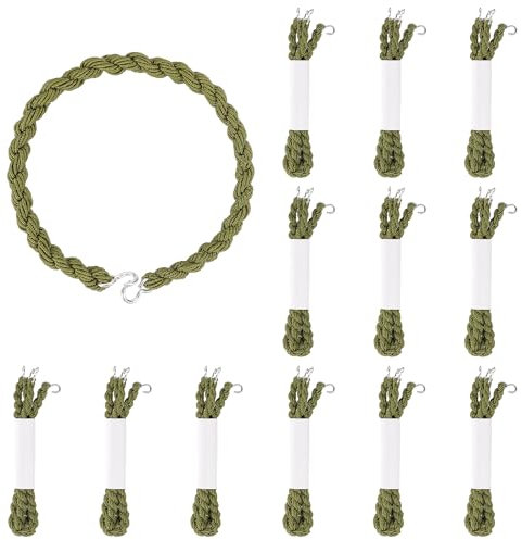 Molain 24 Pieces Military Elastic Boot Straps Shoelace Boot Blousers Military Leg Straps Blousing Garters with Metal Hooks (Green)