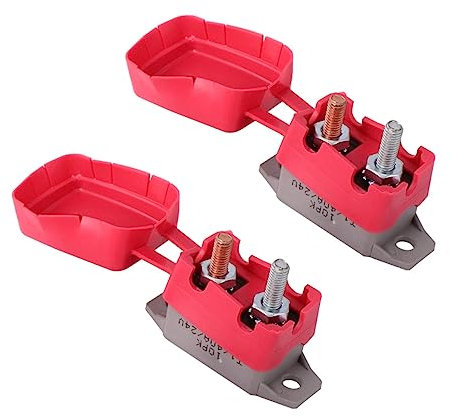 Beatifufu 2 Stück 40a 12v/24v Leistungsschalter Mit Automatischer Rückstellung Sicherung Stehbolzentyp Mit Bucht Überstromschutz Bimetall 6-28v Fahrzeug Boot Anhänger