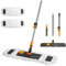 Industrial Mop, 60cm Large Flat Mop Commercial Mops with 2 Microfibre & Washable Pads, Long Handle Heavy Duty Dust Mops for Home, Garage, Mall, Hotel, Office Cleaning