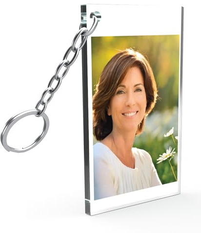 Star Online Personalised Keyring Custom Photo Printed Acrylic Keepsake Key Ring Gifts For Women, Men Birthday Presents
