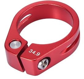 A ABSOPRO 34.9mm Aluminium Alloy Bike Seat Post Clamp Seat Post Adapter Red Item Replacement