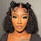 Worldnewhair 13x4 Glueless Bob Curly Lace Front Wigs Human Hair for Black Women 150% Density Mongolian HD Transparent Kinky Curly Lace Frontal Wig Pre Plucked Virgin Wet and Wave