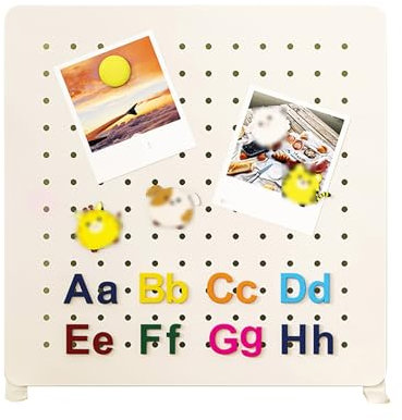 YCNLYSSR Clamp on Desk Extender, Clamp-on Desk Pegboard, Gaming Desk Organizer, Magnetic Metal Peg Board for Gaming & Office, No-Drill(37 * 37cm/14 * 14in)