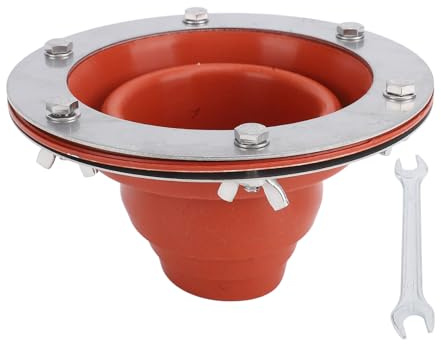 Tent Roof Stove Jack Kit, Silicone Flue Flashing for Pipe 4.5 0cm, Heat Resistant, Easy Installation, Fits Any Roof Pitch, Ideal for Bell Tents, Yurts, Cabins, Sheds (Orange)