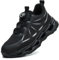 RASEARY Zapatos de Seguridad para Hombre Mujer Ligero Zapatos de Trabajo con Punta de Acero Antideslizantes Zapatillas Trabajo Transpirables Comodo Calzado，Negro 48 EU