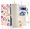 Sanilinwild 40 oz Tumbler with Handle and Straw Water Bottle Holder with Phone Pocket-BPA-Free-Easy to Carry-Travel Coffee Mug - Dishwasher Safe-Women Men for Holiday (Cream)