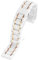 HTHRRFE 12/14/16/20 mm 22 mm cinturino in ceramica in acciaio inossidabile bianco di qualità compatibile con cinturino for orologio Swarovski DW Armani Casio Fossil Plain Huawei(4110 White Rose,14mm)