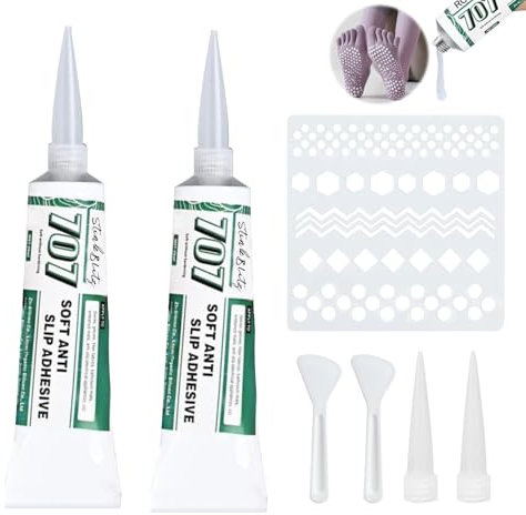 StinkBlitz Sock Stop Liquid, Kit Antiscivolo per Calzini, Soluzione Antiscivolo per Calze, Liquido per Calzini Antiscivolo, Lavabili, Colla Liquida Antiscivolo Tappetini Bagno, 50ml x 2