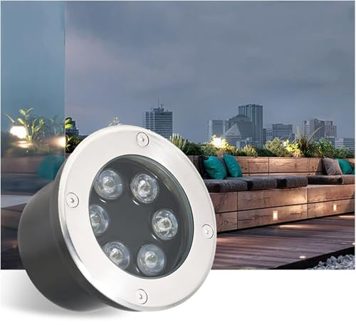 Faretto Subacquei - Luce Da Immersione A LED - Faretti Piscina, IP68 Impermeabile AC12/24V Faretto A LED Da Incasso For Esterni In Acciaio Inossidabile, Per Laghetto, Piscina(Warm white light,6W)