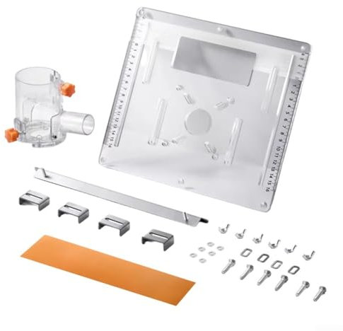ComfyHarbor Tablero abatible transparente de PC con ranura de descarga para corte de placas de yeso, placa de alta claridad de 8 mm de grosor con respaldo de acero inoxidable, 4 pulgadas, precisión