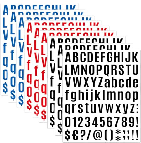 9Pcs Iron on Letters for Clothes, DIY Craft Stickers with Iron on Letters and Transfers for T Shirts, Smooth Surfaces Like Mugs Cups Mailboxes Cars Gift Tags Indexes