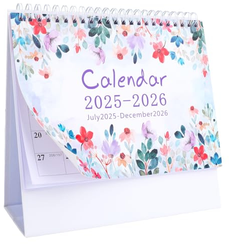 Tischkalender 2025–2026, Kalender 2025, Kalender 2025 UK, von August 2025 bis Dezember 2026, vertikaler Tischkalender mit Doppelbindung, geeignet für Werbegeschenke, Werbegeschenke (Typ C)