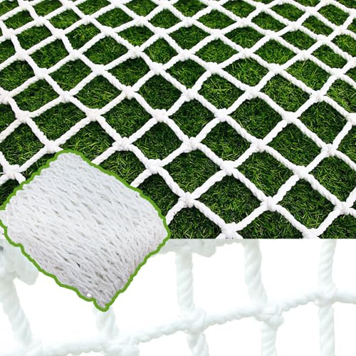 GYUEZX Child Safety Net,White Nylon Protective Net,6mm Thick Rope 3cm Mesh Balcony Net for Kids Pet,Playground Cargo Net,Wall Decorative Fence Net,Protective Stairs Railing Netting,2x3m