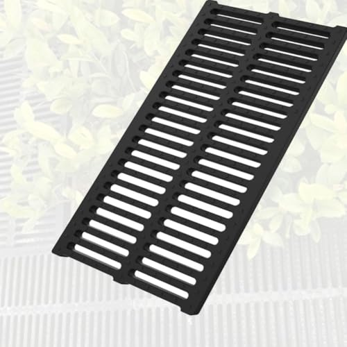 GFLPSQIA piovana scolo canaletta Griglia di Copertura per Canale di Drenaggio per Esterni/Trincea/Pavimento, Griglia di Trincea Lunga 50 Cm per Drenaggio di(30 x 2 cm/12 x 1 in)