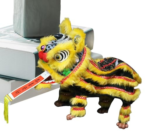 Handpuppe mit Stab - Kulturpuppe Löwentanz mit Fäden | Kulturspielzeug künstlerisches Design für Partys Klassenzimmer Theater | Familienaufführungen und künstlerische Darbietungen