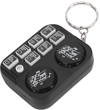 SIXRUN -Keychain-Tragbarer DJ-Disc-Player mit Bunten Lichtern, Automatischer Wiedergabe und Druckmodus für Musikunterhaltung, Stylisches Accessoire (BLACK)