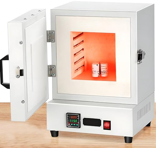 ZHPPED Four à moufle électrique de Laboratoire pour céramique, Four électrique de Fusion des métaux à 1150 °C, pour la dentisterie, la céramique et Le Traitement des Bijoux.