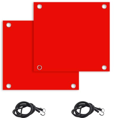 Rote Warnflagge, 2 Pcs Warnfahne Anhänger überlänge 30x30cm