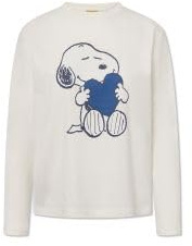 CODELLO x Peanuts Longsleeve/T-Shirt mit Snoopy-Motiv, Weiß