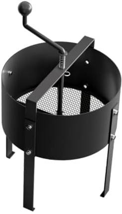 QUXVUIS Setaccio per compost, utensile rotante per setacciare il terreno in metallo con telaio robusto, strumento affidabile per un giardinaggio efficace, setaccio rotante per